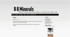 Desktop Screenshot of bbminerals.com