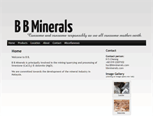 Tablet Screenshot of bbminerals.com